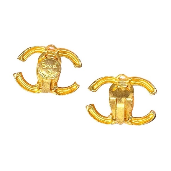CHANEL Gold CC Vintage Clip On Earrings Set - Picture 10 of 16